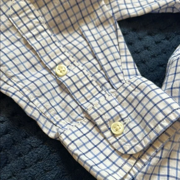 Ralph Lauren Kids Blue Gingham Dress Shirt Size YM - Picture 6 of 9